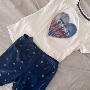 Girls Tommy Hilfiger Biker Short set